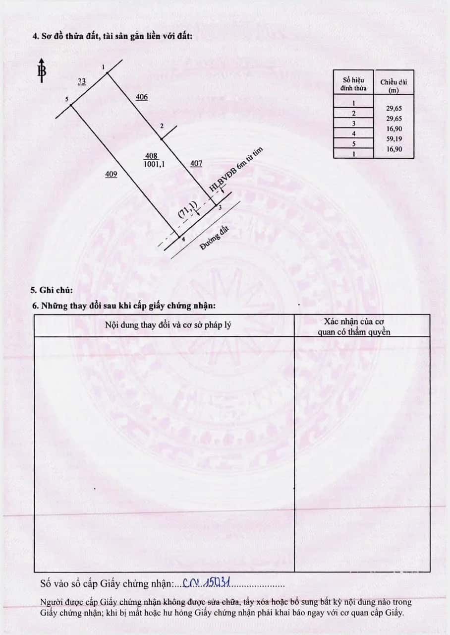 Bán đất Thái Dũng  Huyện Đồng Phú, Bình Phước – giá 470 triệu