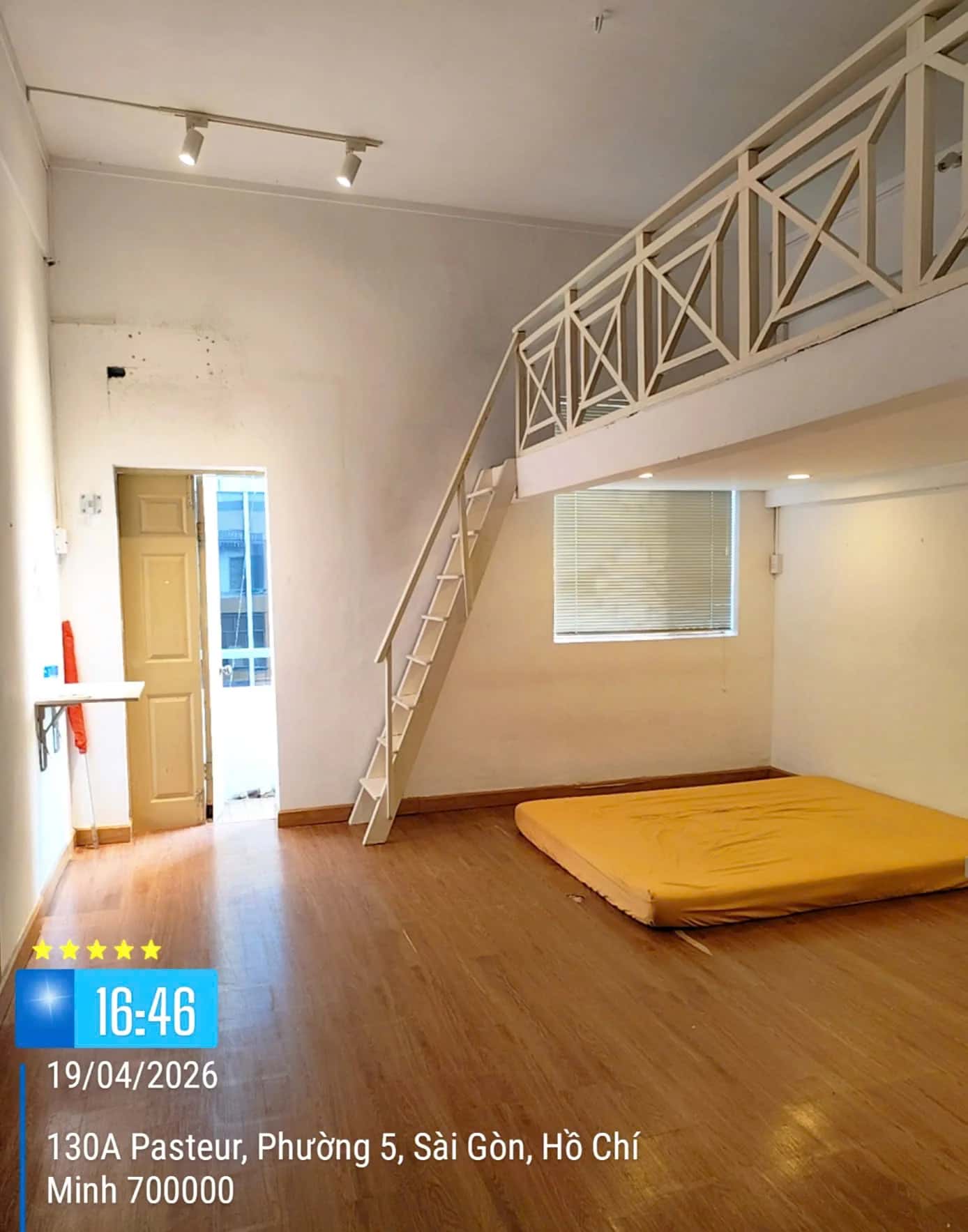 Cho thuê căn hộ chung cư Pasteur Quận 1, TP.HCM – 1 phòng ngủ, giá 10 triệu