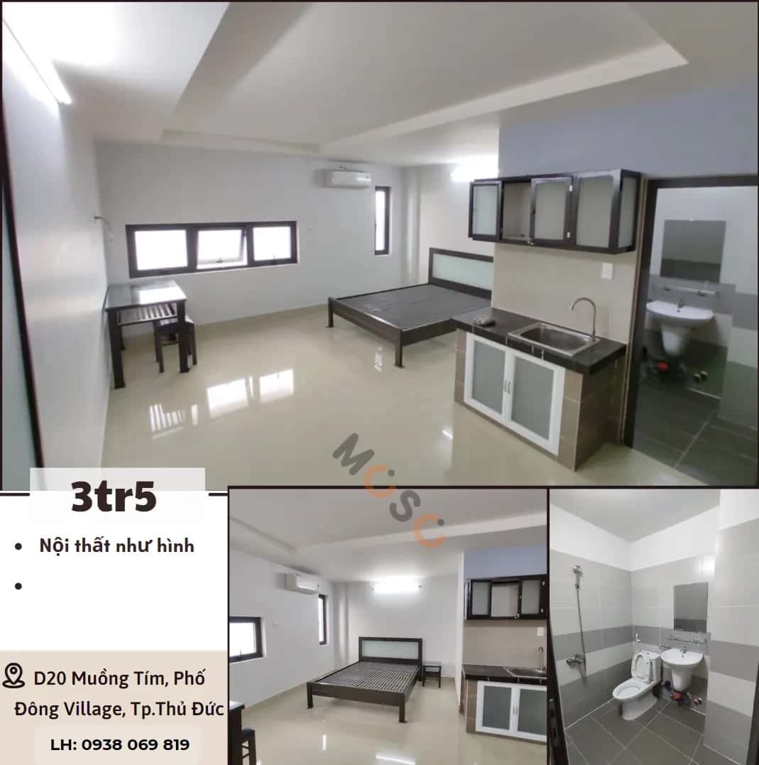 Cho thuê căn hộ chung cư Muồng Tím Cát Lái, TP.HCM – giá 3.5 triệu