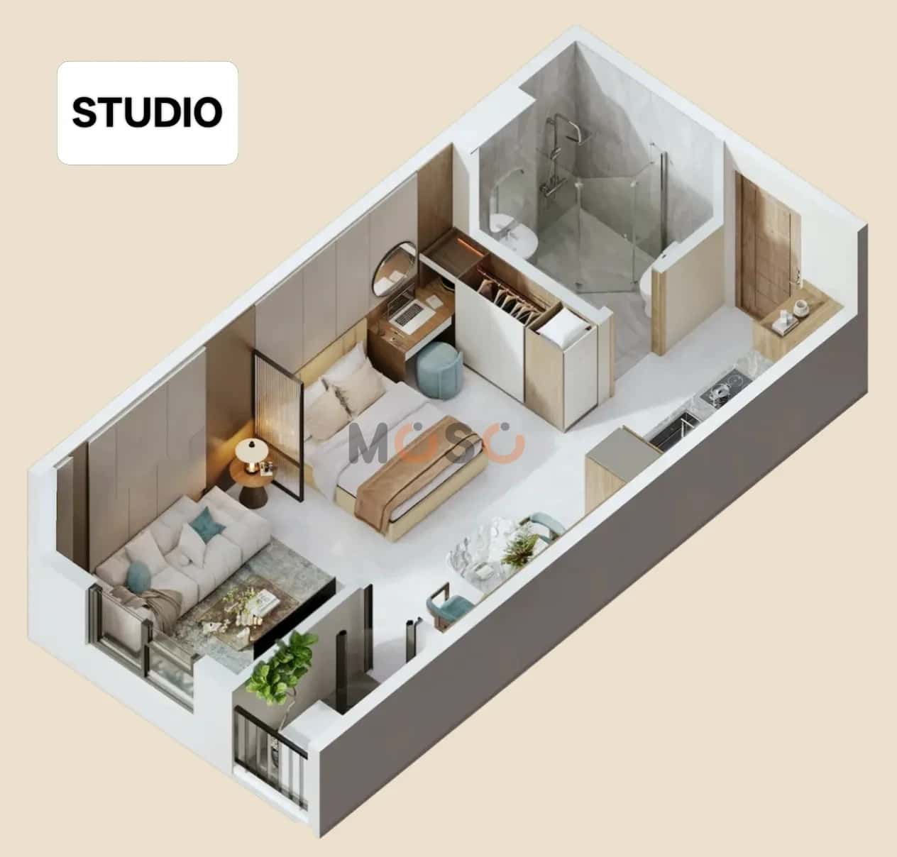 Bán căn hộ chung cư Tỉnh lộ 10 Huyện Đức Hòa, Long An – 1 phòng ngủ, giá 1.6 tỷ — Hình 3