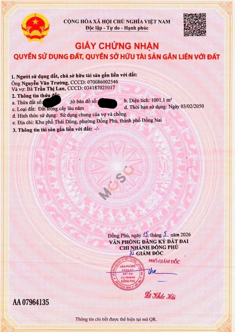Bán đất Thái Dũng  Huyện Đồng Phú, Bình Phước – giá 470 triệu — Hình 2