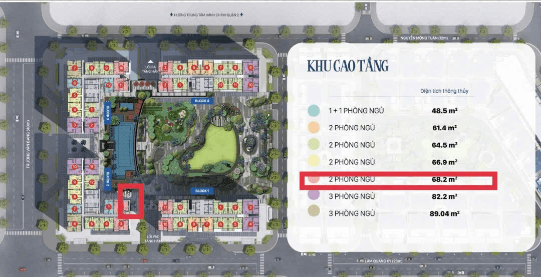 Cho thuê căn hộ chung cư Trương Văn Bang Quận 2, TP.HCM – 2 phòng ngủ, giá 14 triệu