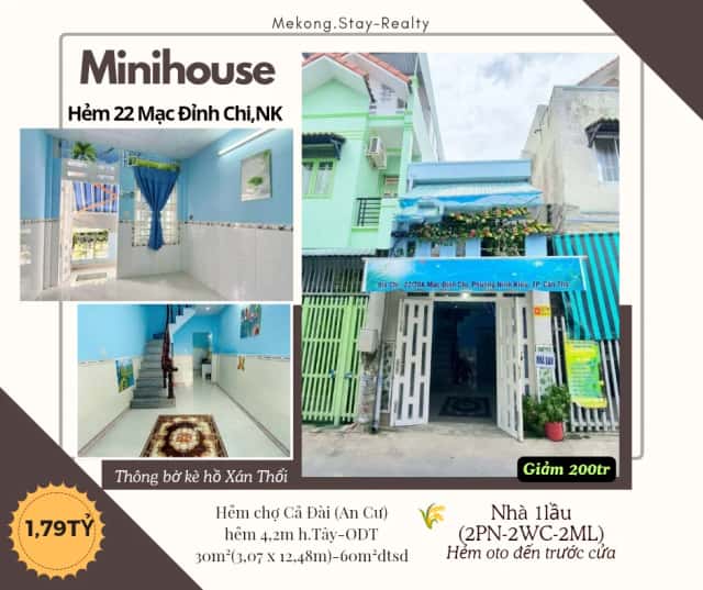 Bán nhà mặt tiền Mạc Đỉnh Chi Quận Ninh Kiều, TP. Cần Thơ – 2 phòng ngủ, giá 1.8 tỷ Bán nhà mặt tiền Mạc Đỉnh Chi Quận Ninh Kiều, TP. Cần Thơ – 2 phòng ngủ, giá 1.8 tỷ