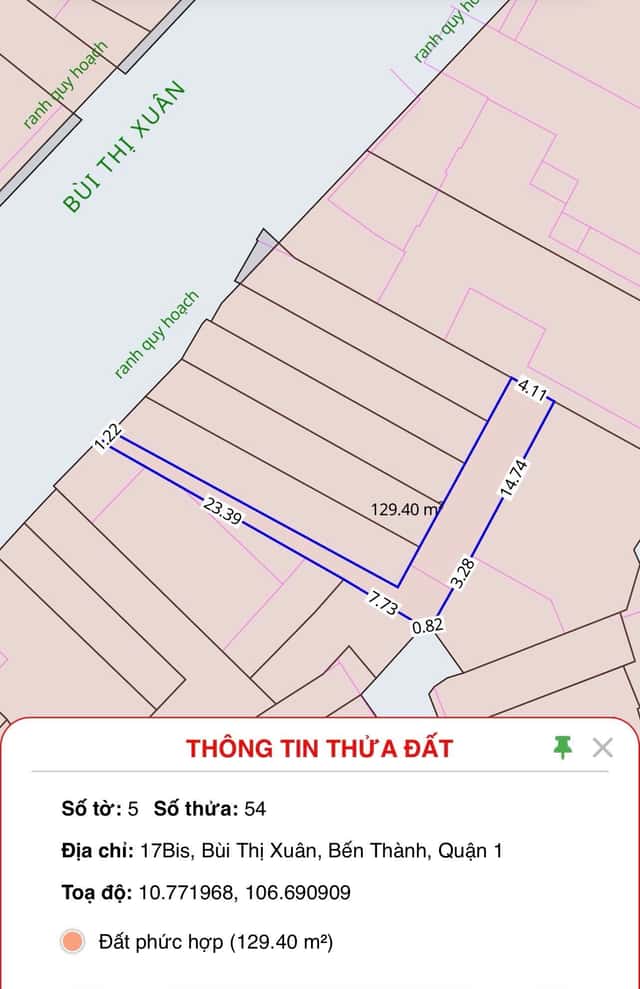 Bán nhà hẻm Bùi Thị Xuân Quận 1, TP.HCM – giá 18 tỷ