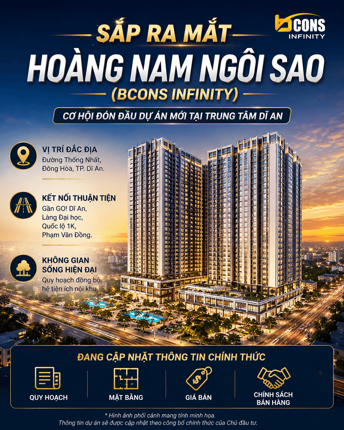 Bán căn hộ chung cư Thống Nhất Thành phố Dĩ An, Bình Dương – 2 phòng ngủ, giá 55 triệu