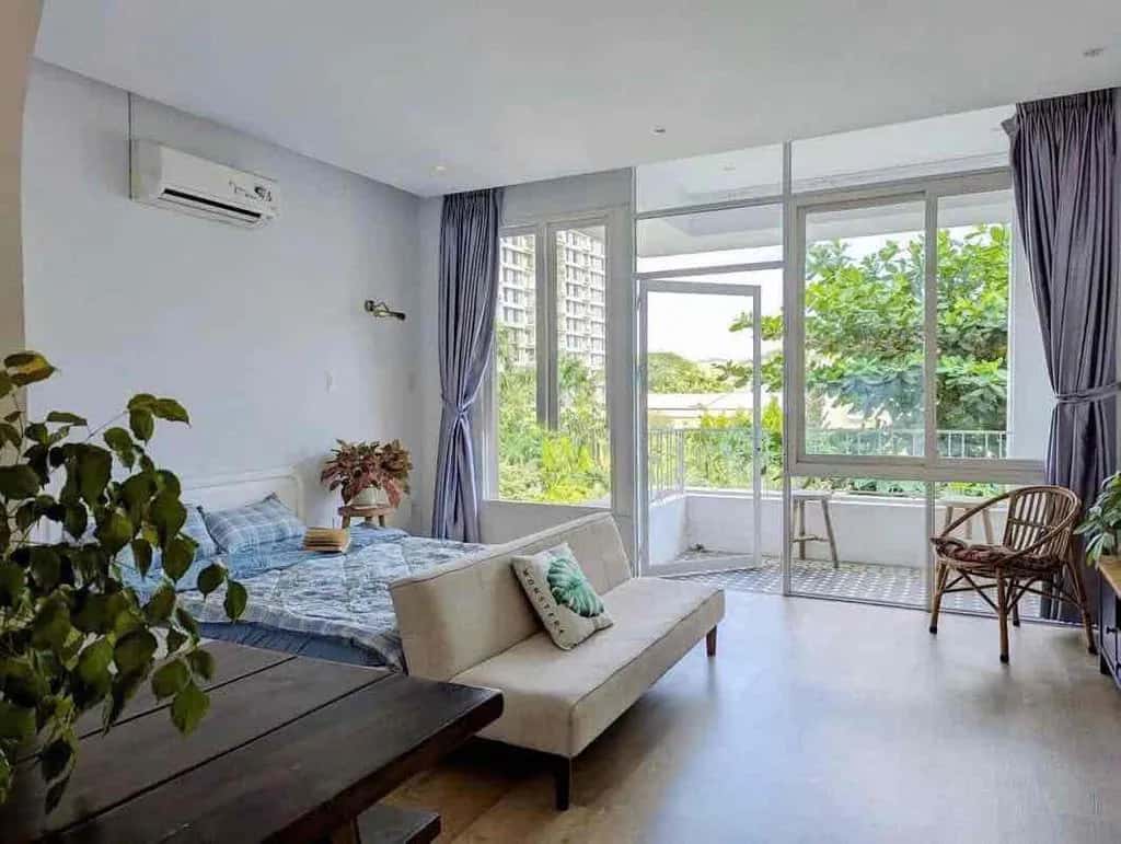 Cho thuê căn hộ dịch vụ Đường Ung Văn Khiêm Quận Bình Thạnh, TP.HCM – 1 phòng ngủ, giá 5.5 triệu