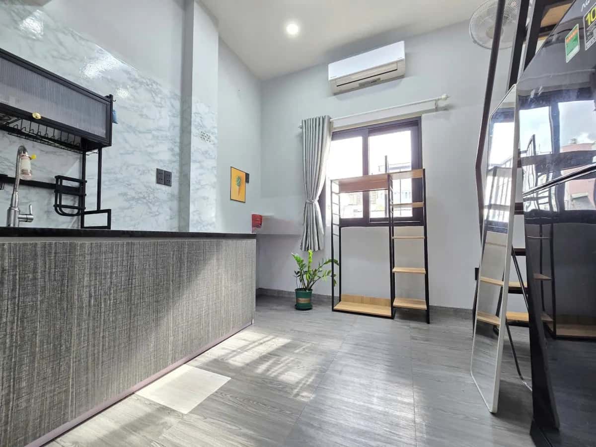 Cho thuê căn hộ dịch vụ Đường Nguyễn Thượng Hiền Bình Lợi Trung, TP.HCM – 1 phòng ngủ, giá 7.5 triệu