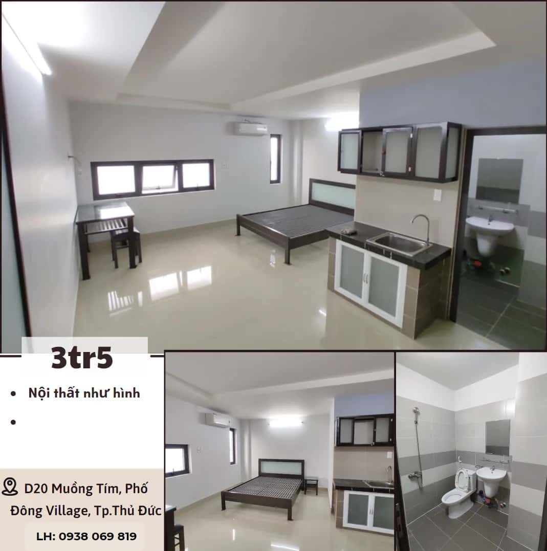 Cho thuê căn hộ chung cư Muồng Tím Cát Lái, TP.HCM – giá 3.5 triệu