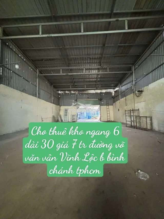 Cho thuê kho, nhà xưởng Võ Văn Vân Huyện Bình Chánh, TP.HCM – giá 7 triệu