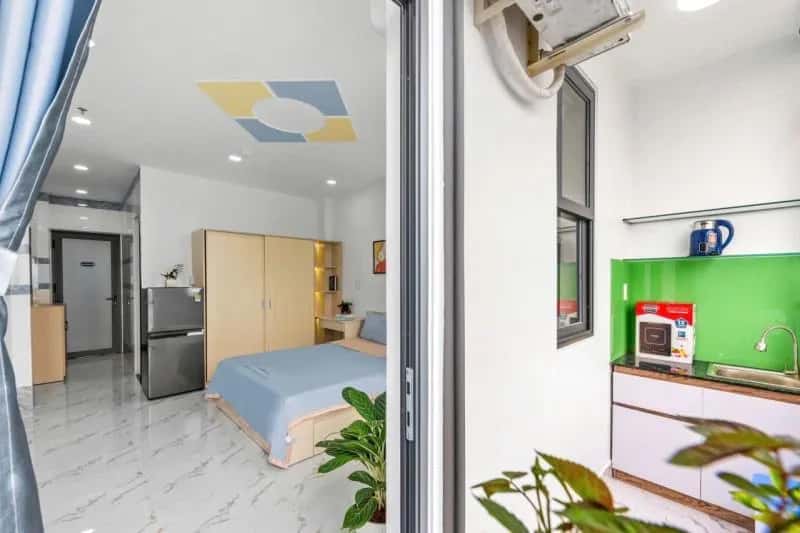 Cho thuê căn hộ dịch vụ Đường Lê Trực Bình Thạnh, TP.HCM – 1 phòng ngủ, giá 7 triệu