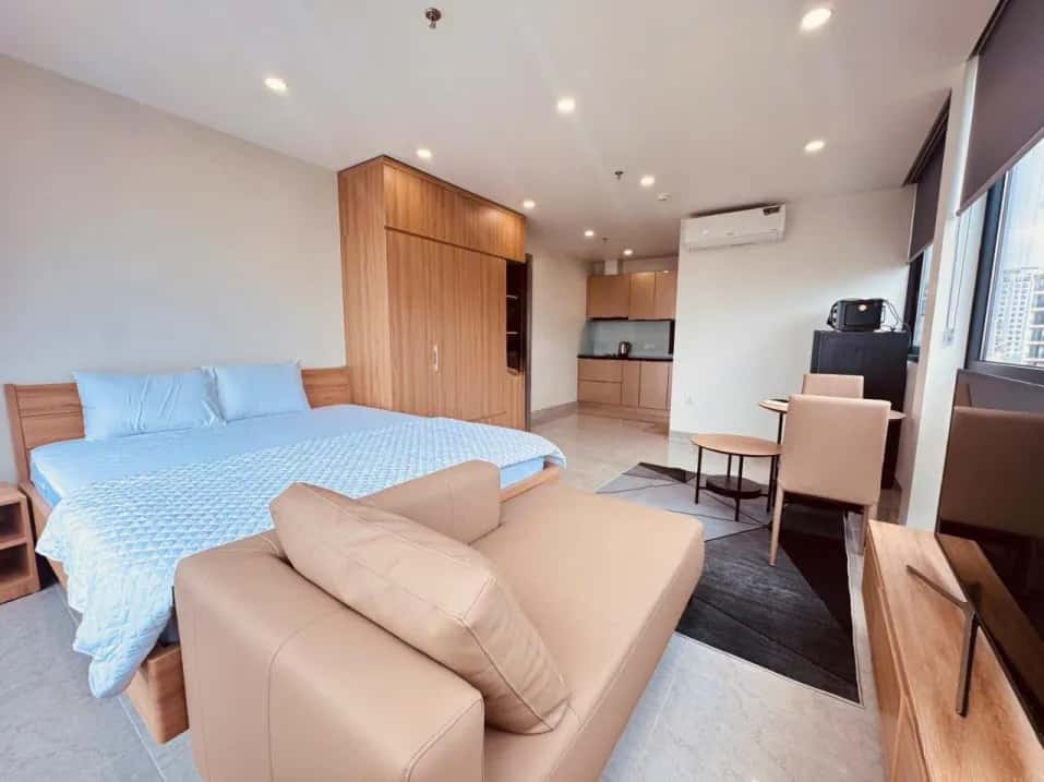 Cho thuê căn hộ dịch vụ Ngõ 81 Tây Hồ, Hà Nội – 1 phòng ngủ, giá 9 triệu