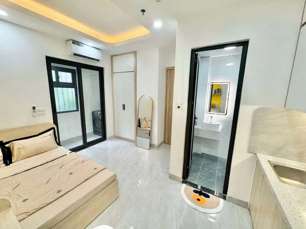 Cho thuê căn hộ dịch vụ Phố Ô Đồng Lầm Văn Miếu - Quốc Tử Giám, Hà Nội – 1 phòng ngủ, giá 5.8 triệu