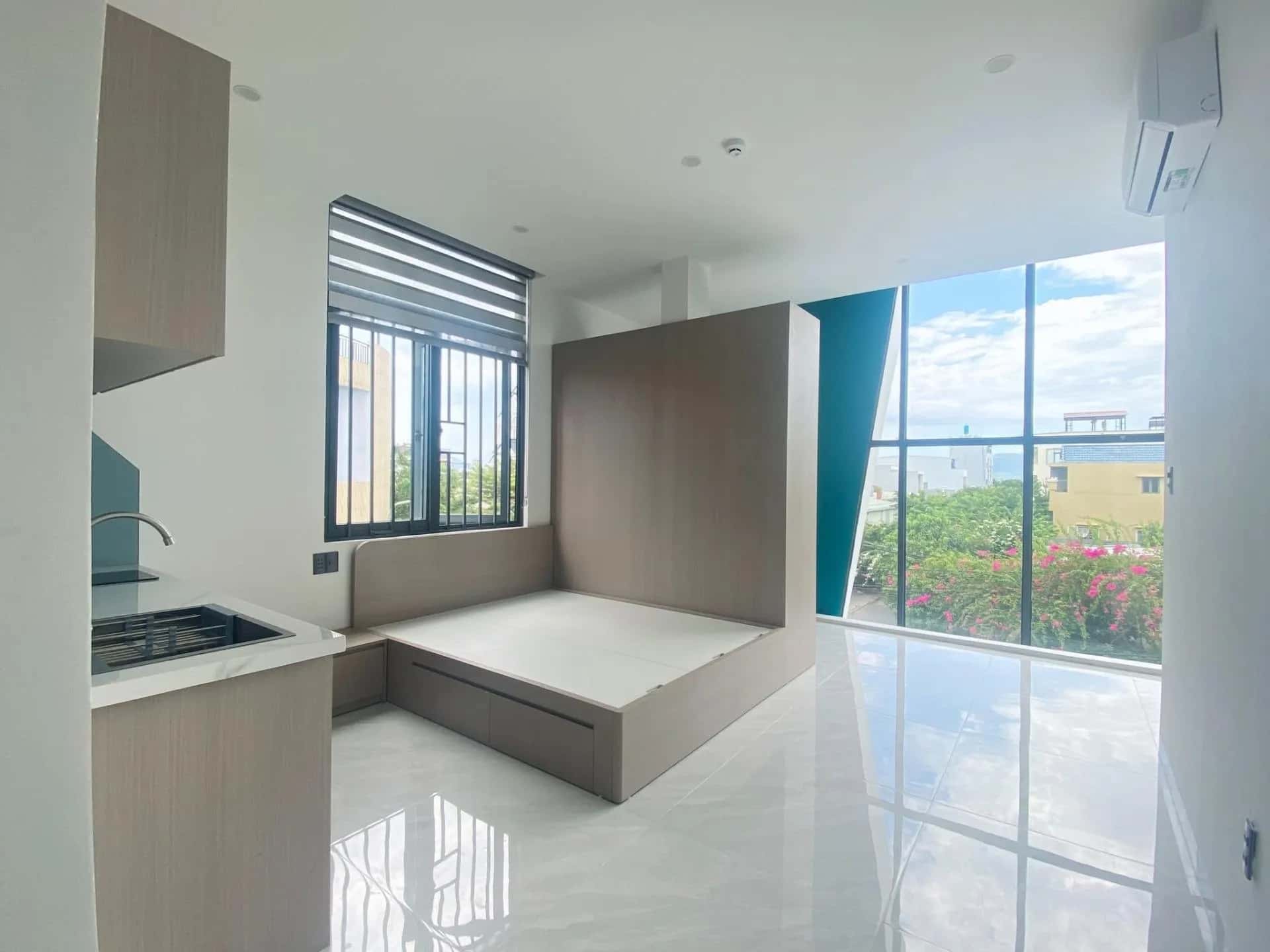 Cho thuê căn hộ dịch vụ Bùi Tấn Diên Hòa Khánh, Đà Nẵng – 1 phòng ngủ, giá 6 triệu