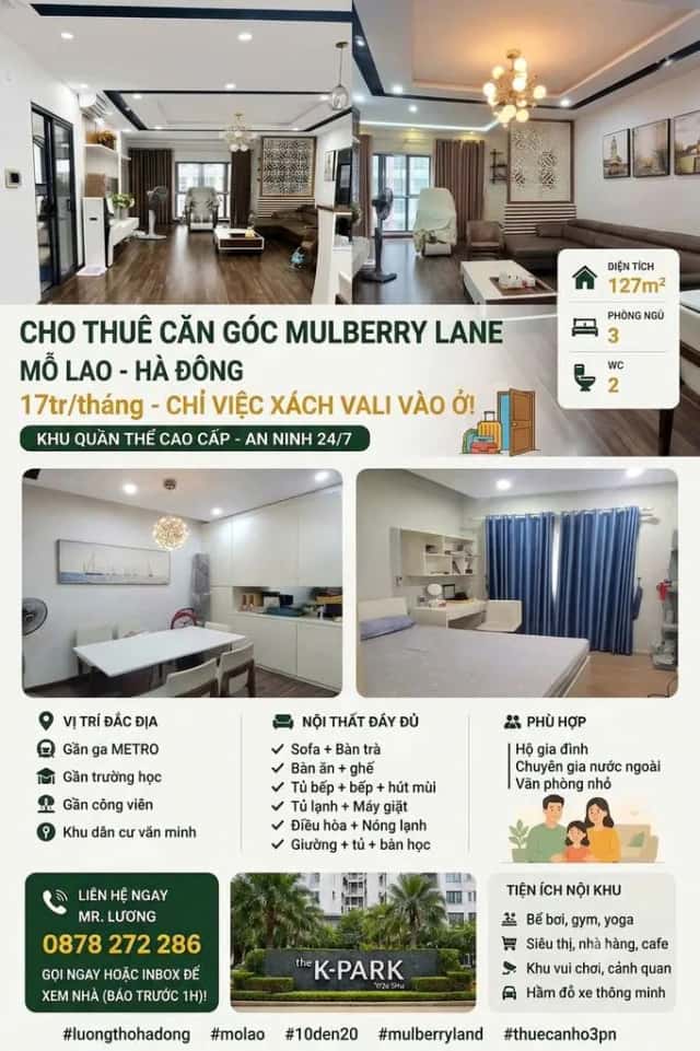 Cho thuê căn hộ chung cư Ngõ 1 Hà Đông, Hà Nội – 3 phòng ngủ, giá 17 triệu Cho thuê căn hộ chung cư Ngõ 1 Hà Đông, Hà Nội – 3 phòng ngủ, giá 17 triệu