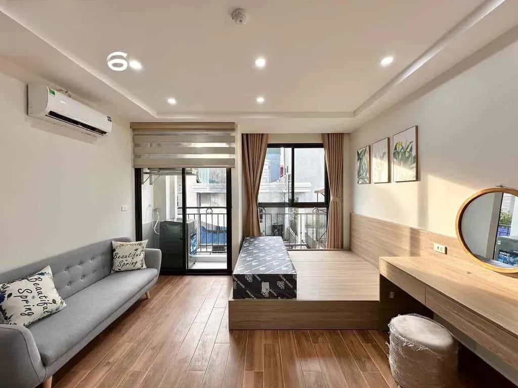 Cho thuê căn hộ dịch vụ Đường Lạc Long Quân Tây Hồ, Hà Nội – 1 phòng ngủ, giá 5.9 triệu