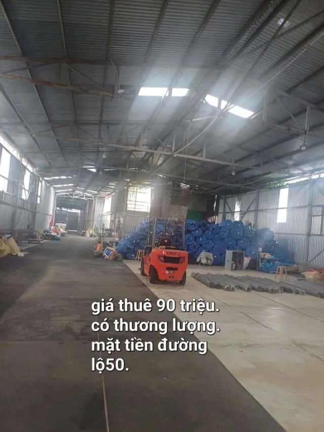 Cho thuê kho, nhà xưởng Quốc lộ 50 Huyện Bình Chánh, TP.HCM – 1 phòng ngủ, giá 90 triệu