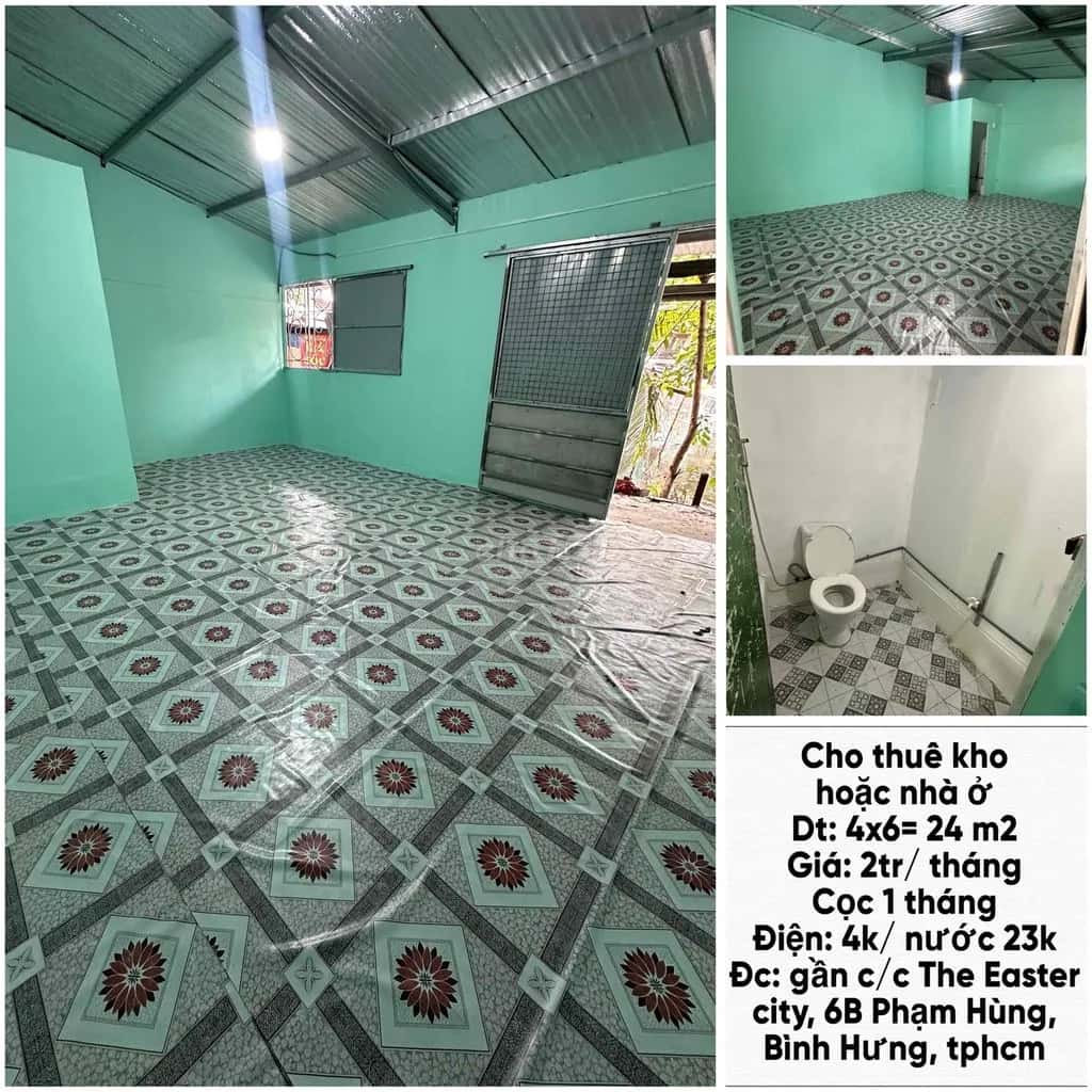 Cho thuê kho, nhà xưởng Đường Phạm Hùng Huyện Bình Chánh, TP.HCM – giá 2 triệu