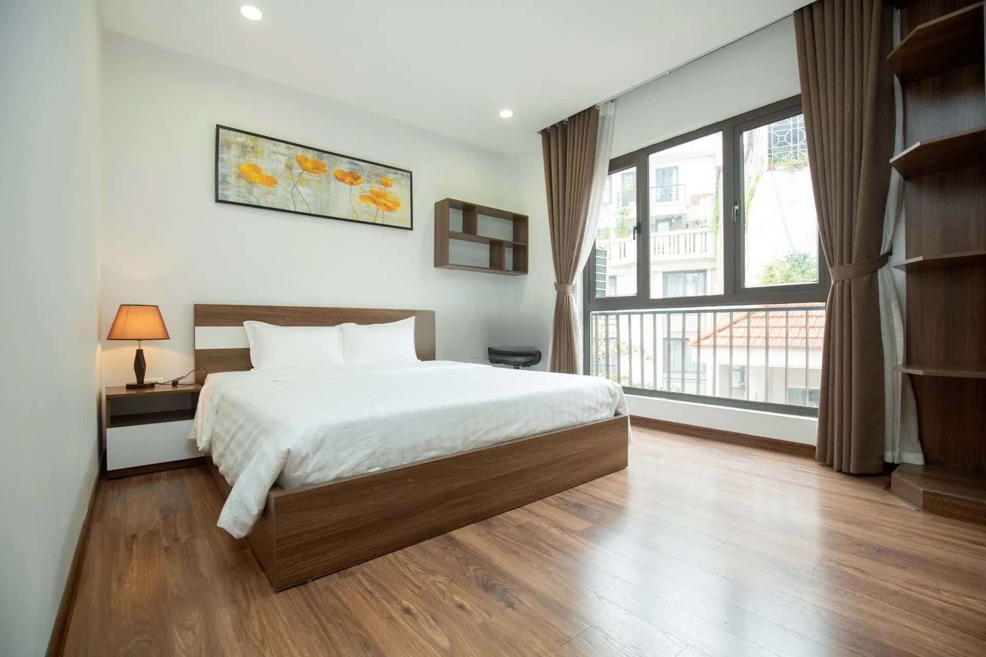 Cho thuê căn hộ dịch vụ Ngõ 58 Giảng Võ, Hà Nội – 1 phòng ngủ, giá 14 triệu