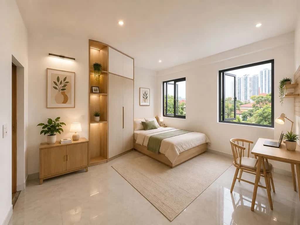 Cho thuê căn hộ chung cư Đường Trần Cung Nghĩa Đô, Hà Nội – 2 phòng ngủ, giá 6 triệu