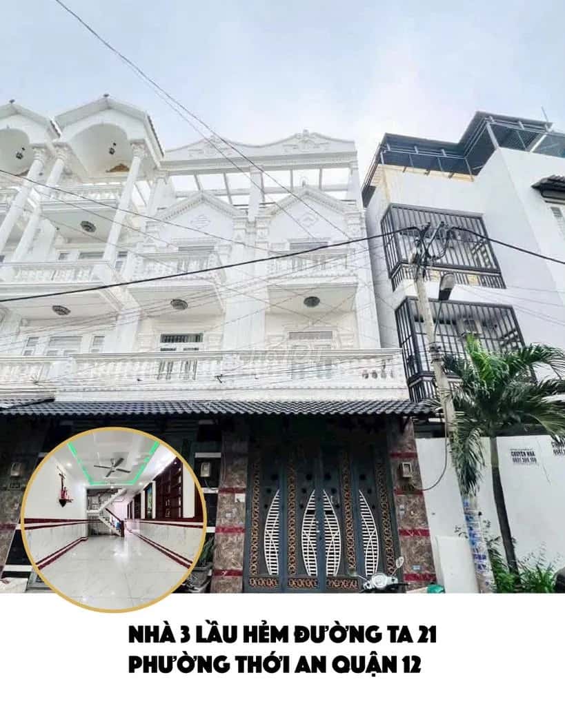 Cho thuê nhà hẻm Thới An Quận 12, Ho Chi Minh – 4 phòng ngủ, giá 10 triệu