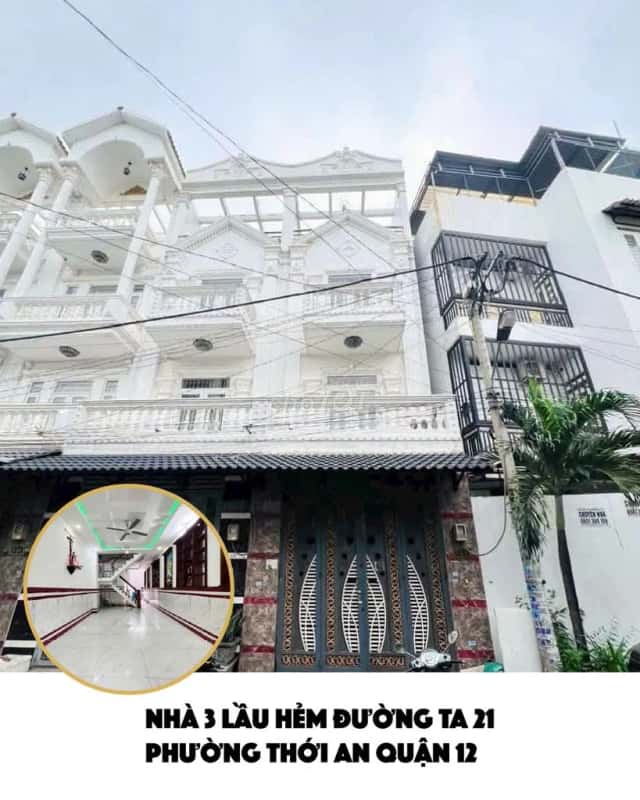 Cho thuê nhà hẻm Thới An Quận 12, Ho Chi Minh – 4 phòng ngủ, giá 10 triệu