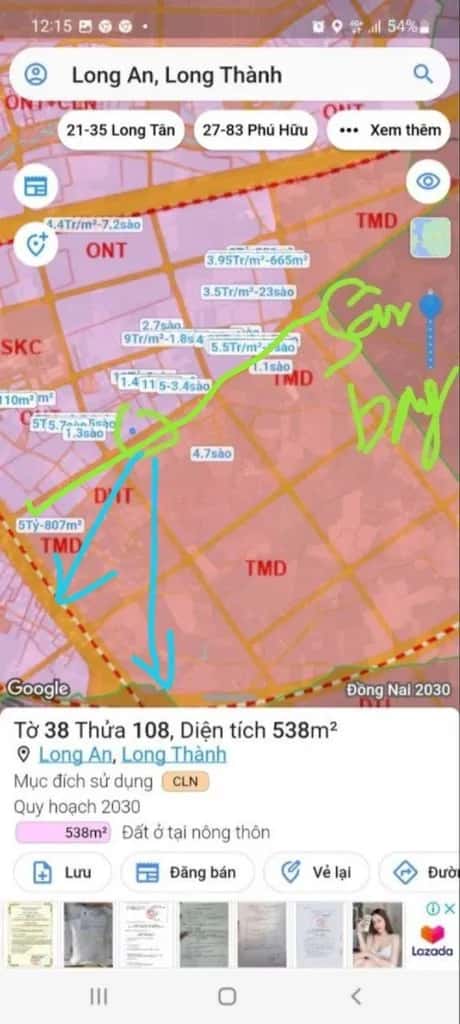 Bán đất Cầu Thủ Bộ Huyện Long Thành, Tây Ninh – giá 4.3 tỷ