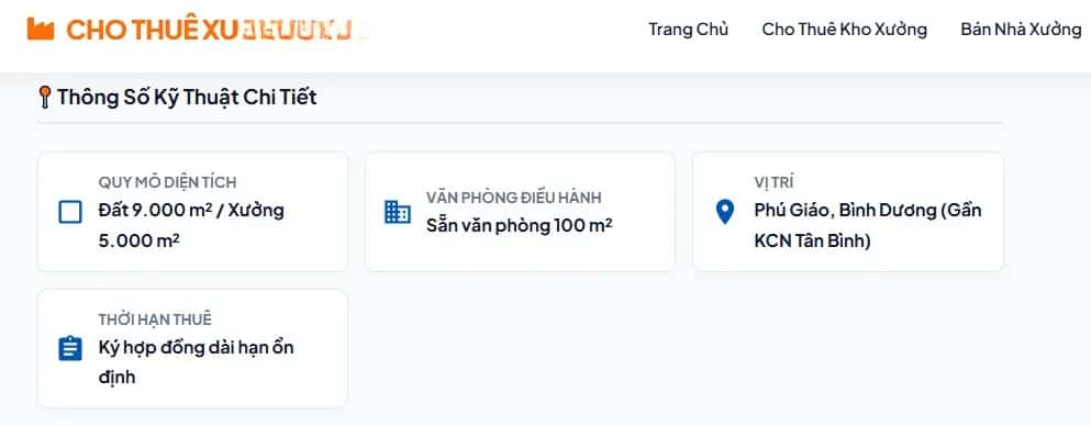 Cho thuê kho, nhà xưởng Thành phố Hồ Chí Minh, Ho Chi Minh – giá 299 triệu
