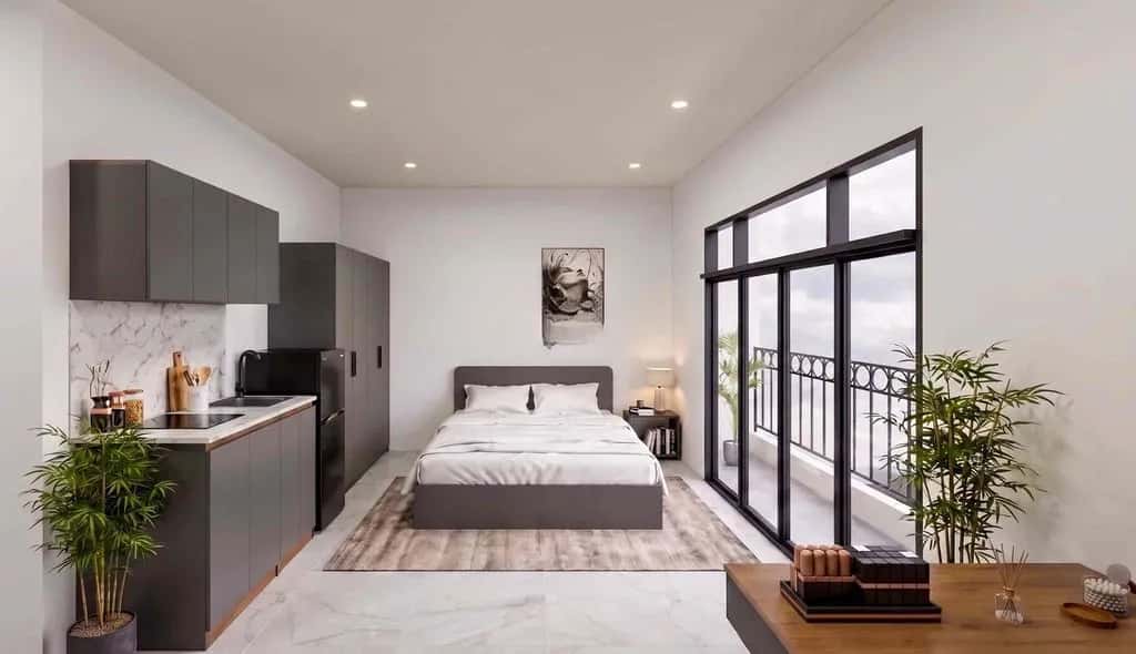 Cho thuê căn hộ chung cư Đường N2 Dĩ An, TP.HCM – 1 phòng ngủ, giá 5.5 triệu