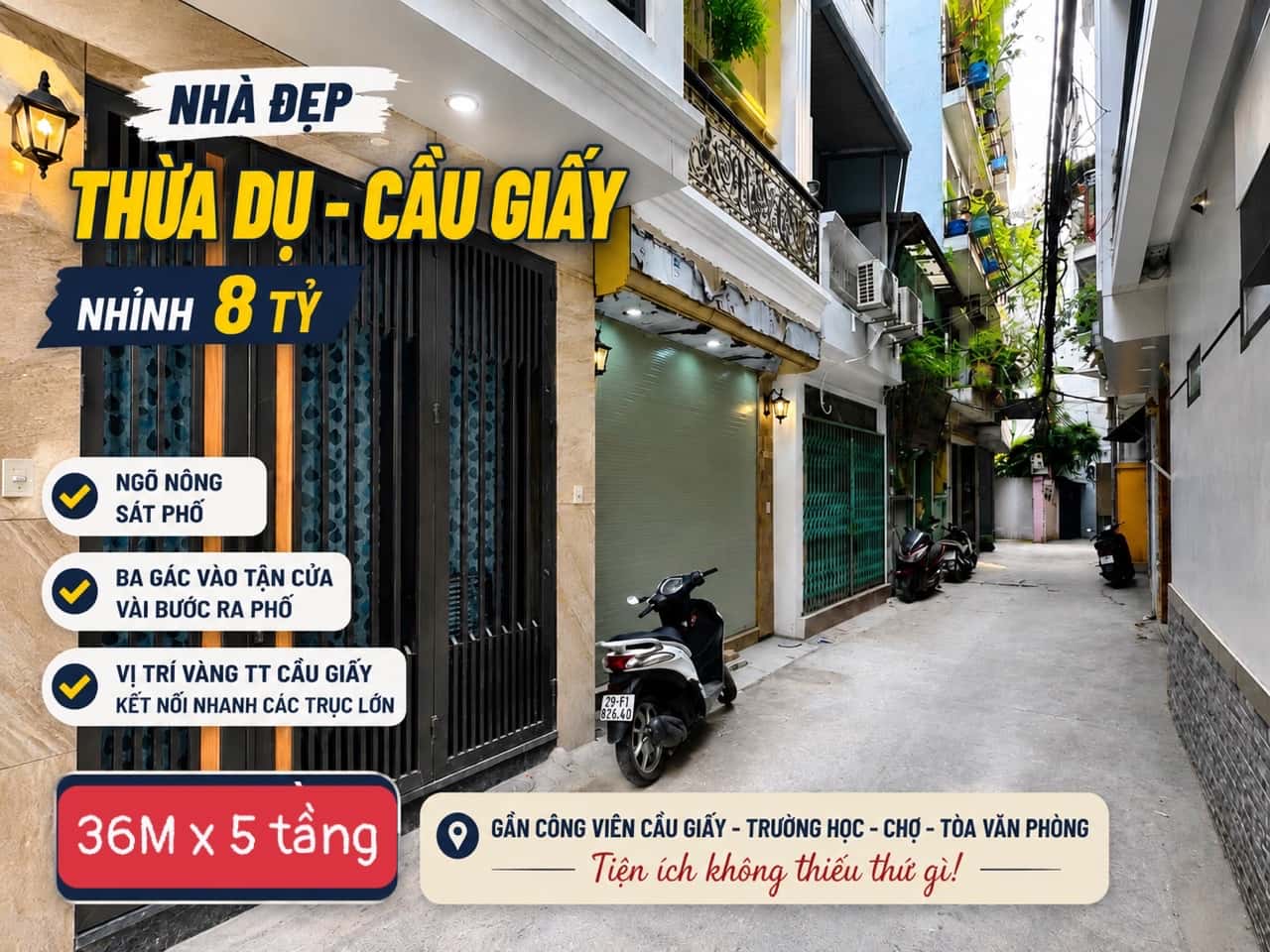 Bán nhà mặt tiền Khúc Thừa Dụ Quận Cầu Giấy, TP. Hà Nội – 3 phòng ngủ, giá 8 tỷ