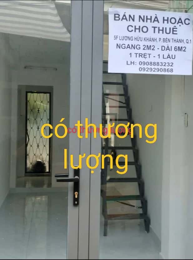 Cho thuê nhà hẻm 5F Lương Hữu Khánh Quận 1, TP.HCM – 2 phòng ngủ, giá 10 triệu