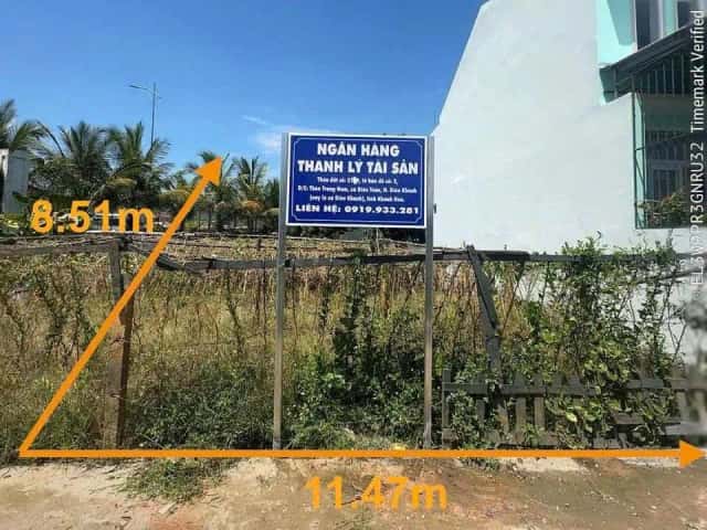 Bán đất Huyện Diên Khánh, Khánh Hòa – giá 1.1 tỷ