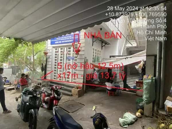 Bán nhà hẻm Hẻm 2 Thành phố Thủ Đức, TP.HCM – giá 13.5 tỷ