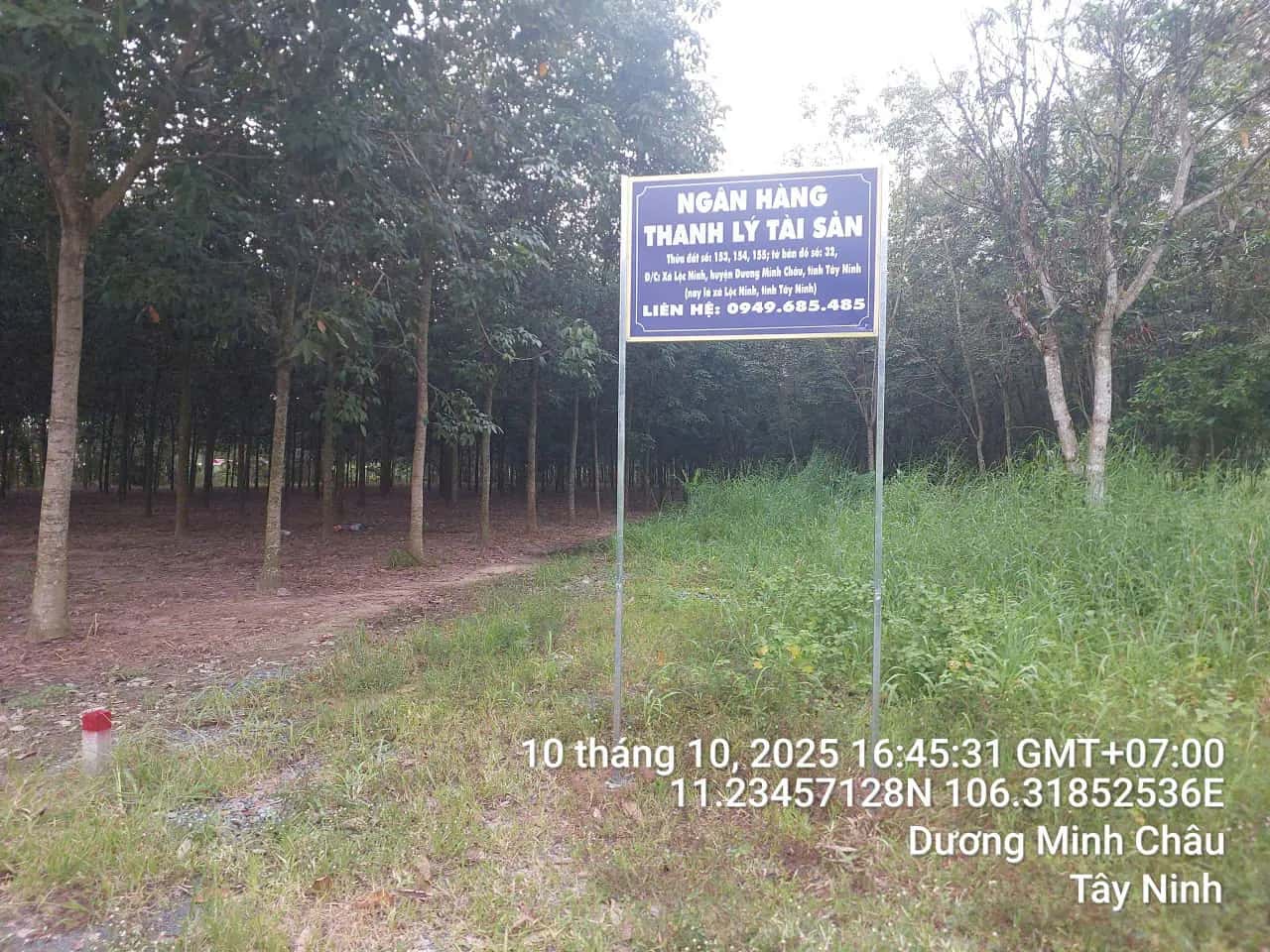 Bán đất Huyện Dương Minh Châu, Tây Ninh – giá 1.3 tỷ