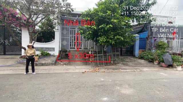 Bán nhà hẻm NB4B Thị xã Bến Cát, Bình Dương – giá 3.2 tỷ