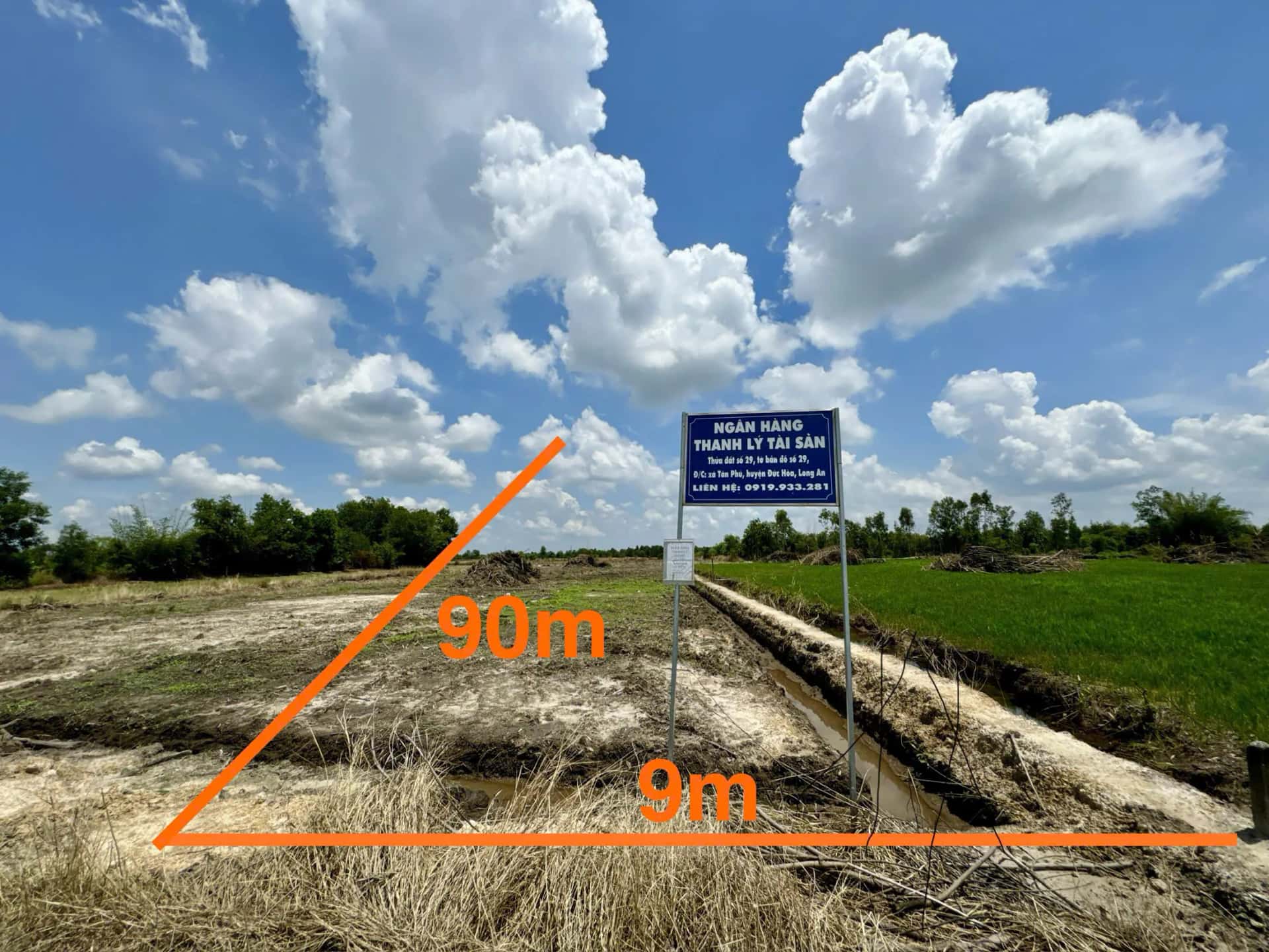 Bán đất Huyện Đức Hòa, Long An – giá 1.8 tỷ