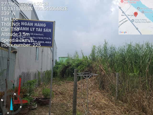 Bán đất Quận Thốt Nốt, TP. Cần Thơ – giá 1 tỷ