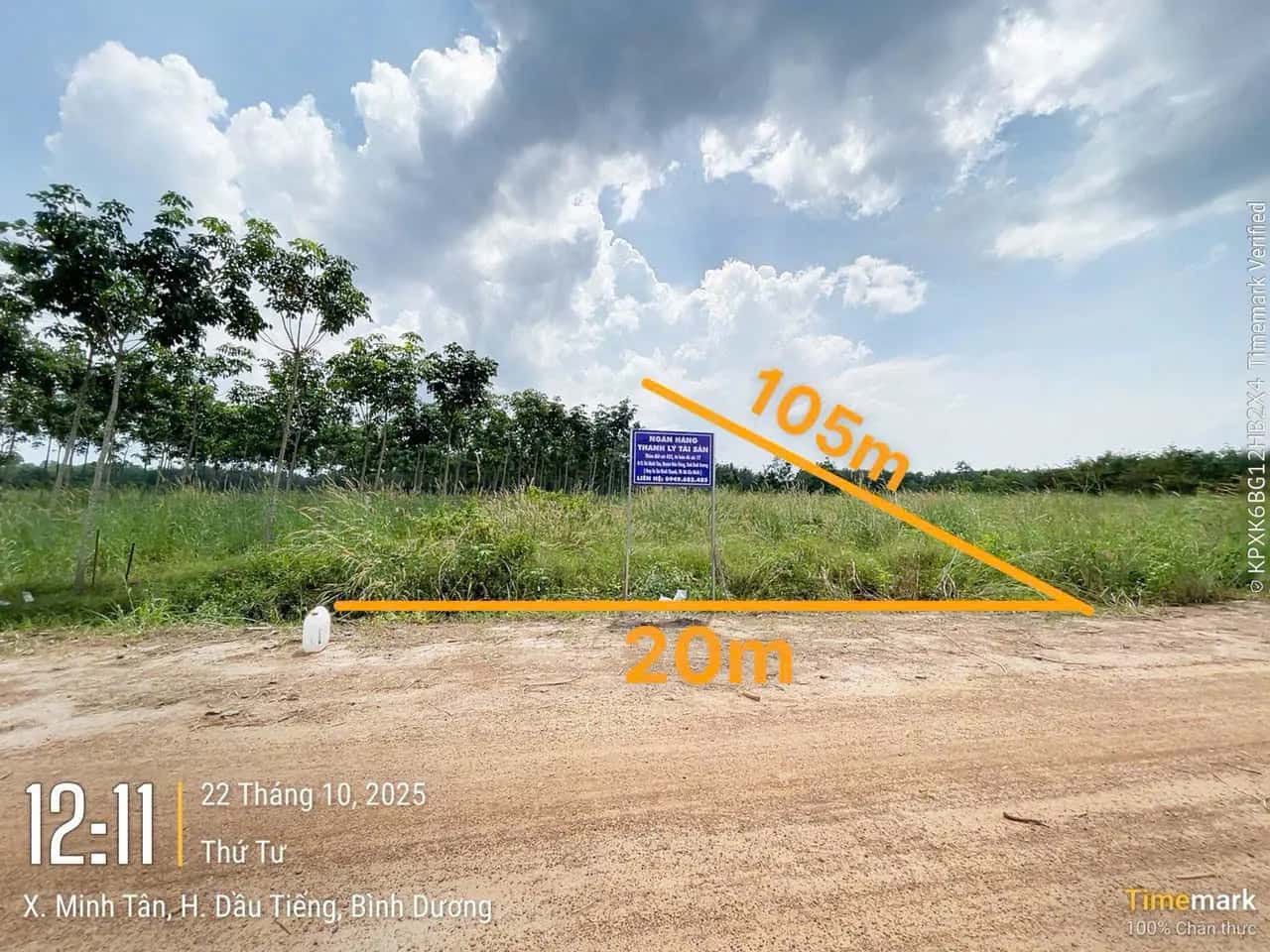 Bán đất Huyện Dầu Tiếng, Bình Dương – giá 1.2 tỷ