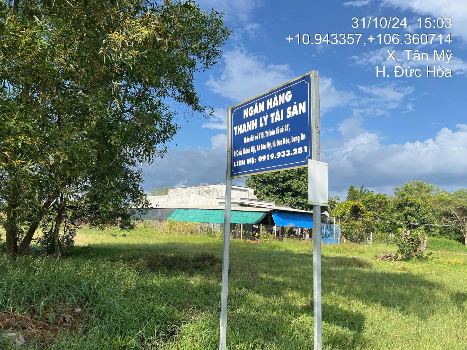 Bán đất Đường tỉnh 822 Huyện Đức Hòa, Long An – giá 1.7 tỷ