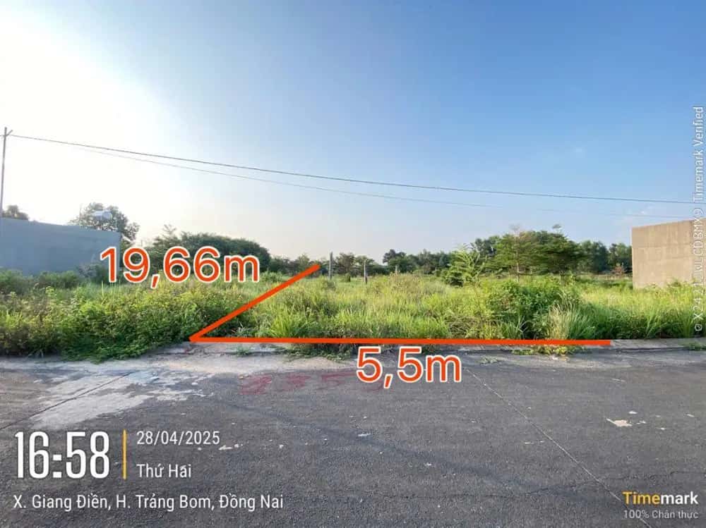 Bán đất Khu Công Nghiệp Giang Điền Huyện Trảng Bom, Đồng Nai – giá 789 triệu