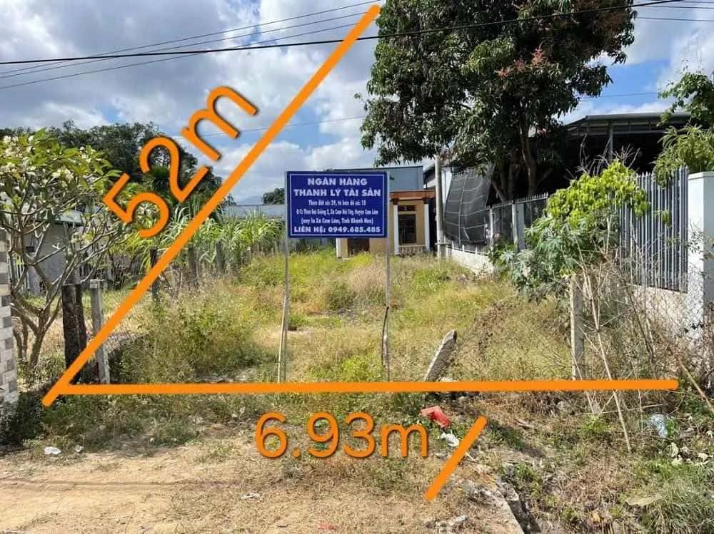 Bán đất Quốc lộ 1A Huyện Cam Lâm, Khánh Hòa – giá 2.7 tỷ