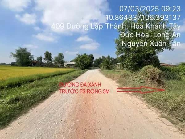 Bán đất Đường Lập Thành Huyện Đức Hòa, Long An – giá 2.4 tỷ