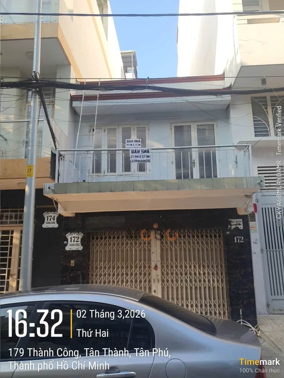 Bán nhà mặt tiền Thành Công Quận Tân Phú, TP.HCM – 2 phòng ngủ, giá 12.5 tỷ