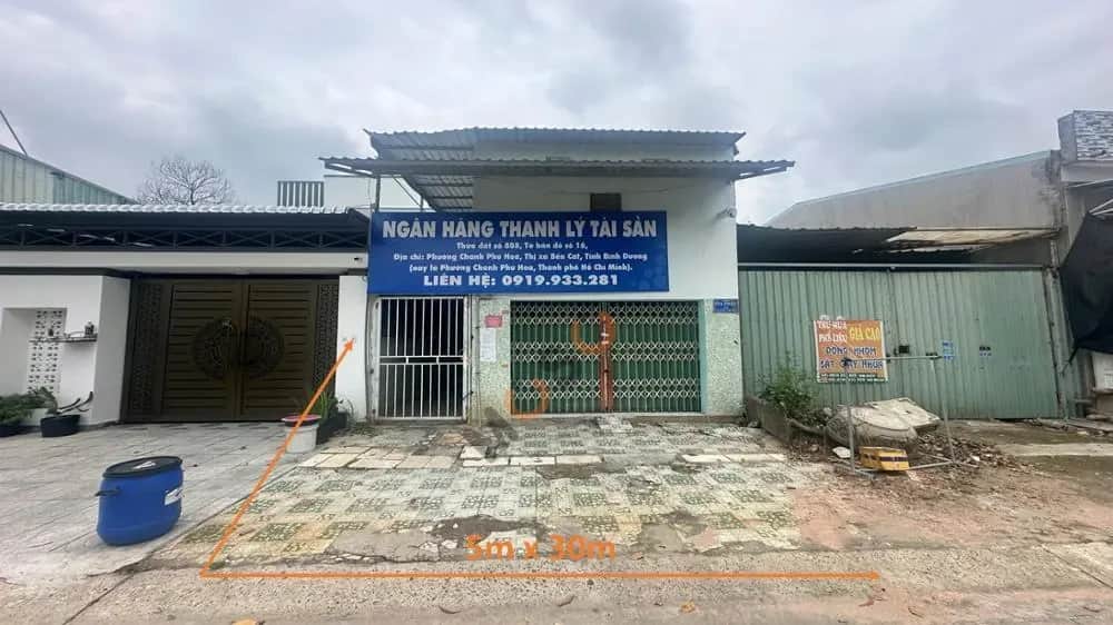 Bán nhà hẻm Thị xã Bến Cát, Bình Dương – giá 2.3 tỷ