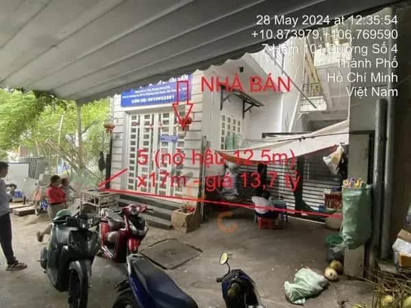 Bán nhà hẻm Hẻm 2 Thành phố Thủ Đức, TP.HCM – giá 13.5 tỷ