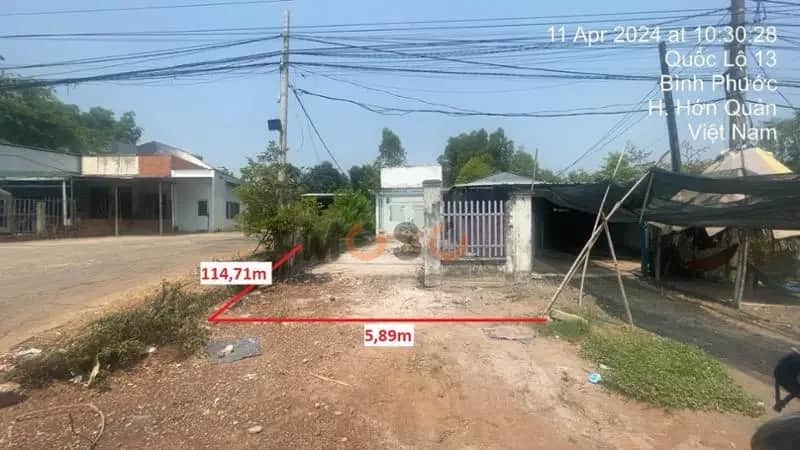 Bán đất Quốc lộ 13 Huyện Hớn Quản, Bình Phước – giá 2 tỷ