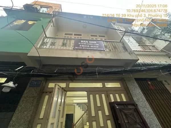 Bán nhà hẻm Tổ 39 Khu phố 3 Quận 10, TP.HCM – giá 9.3 tỷ