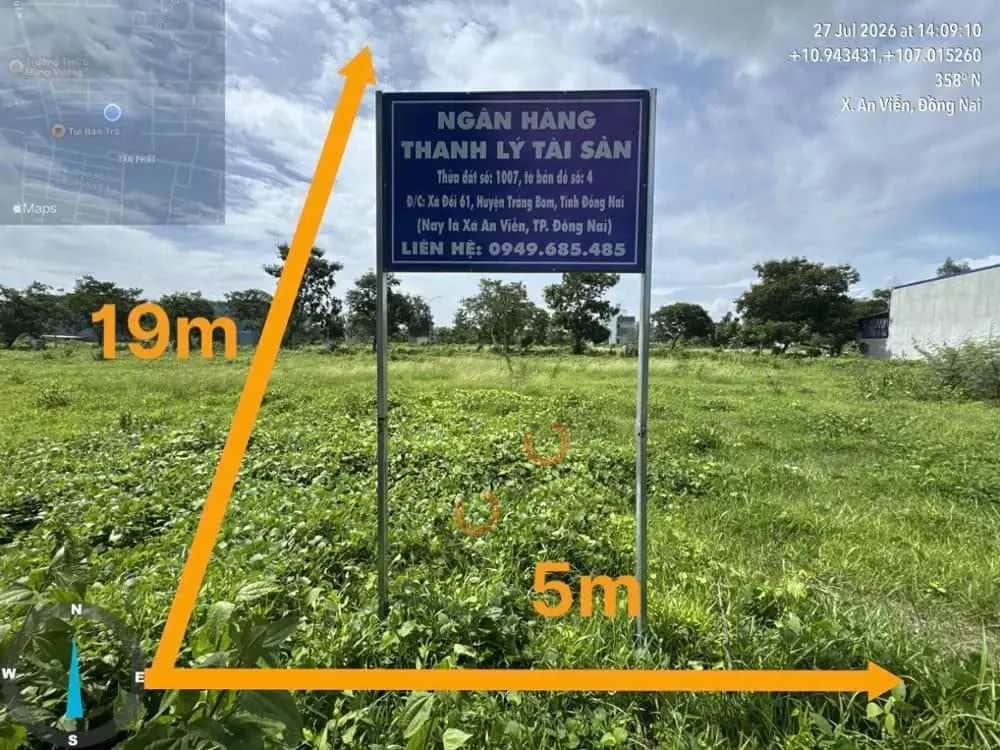 Bán đất D1 Huyện Trảng Bom, Đồng Nai – giá 1 tỷ