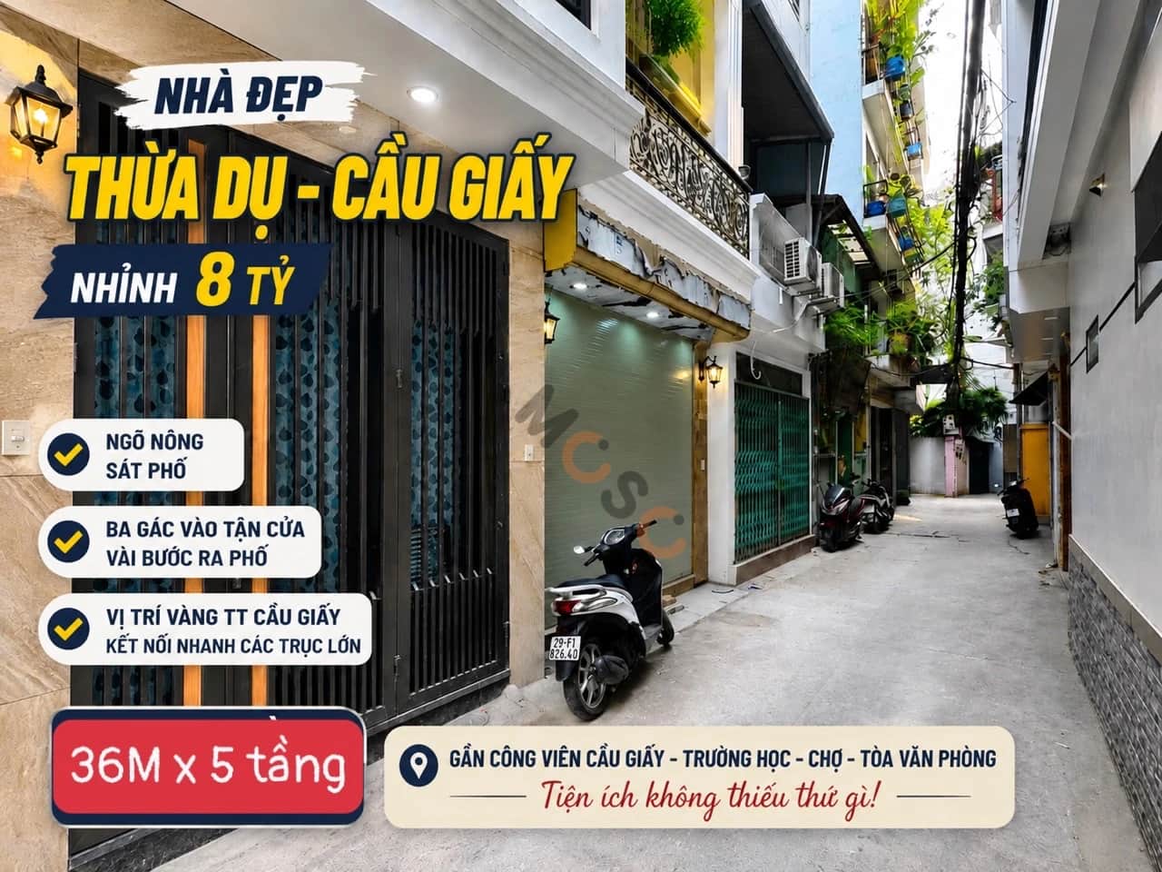 Bán nhà mặt tiền Khúc Thừa Dụ Quận Cầu Giấy, TP. Hà Nội – 3 phòng ngủ, giá 8 tỷ