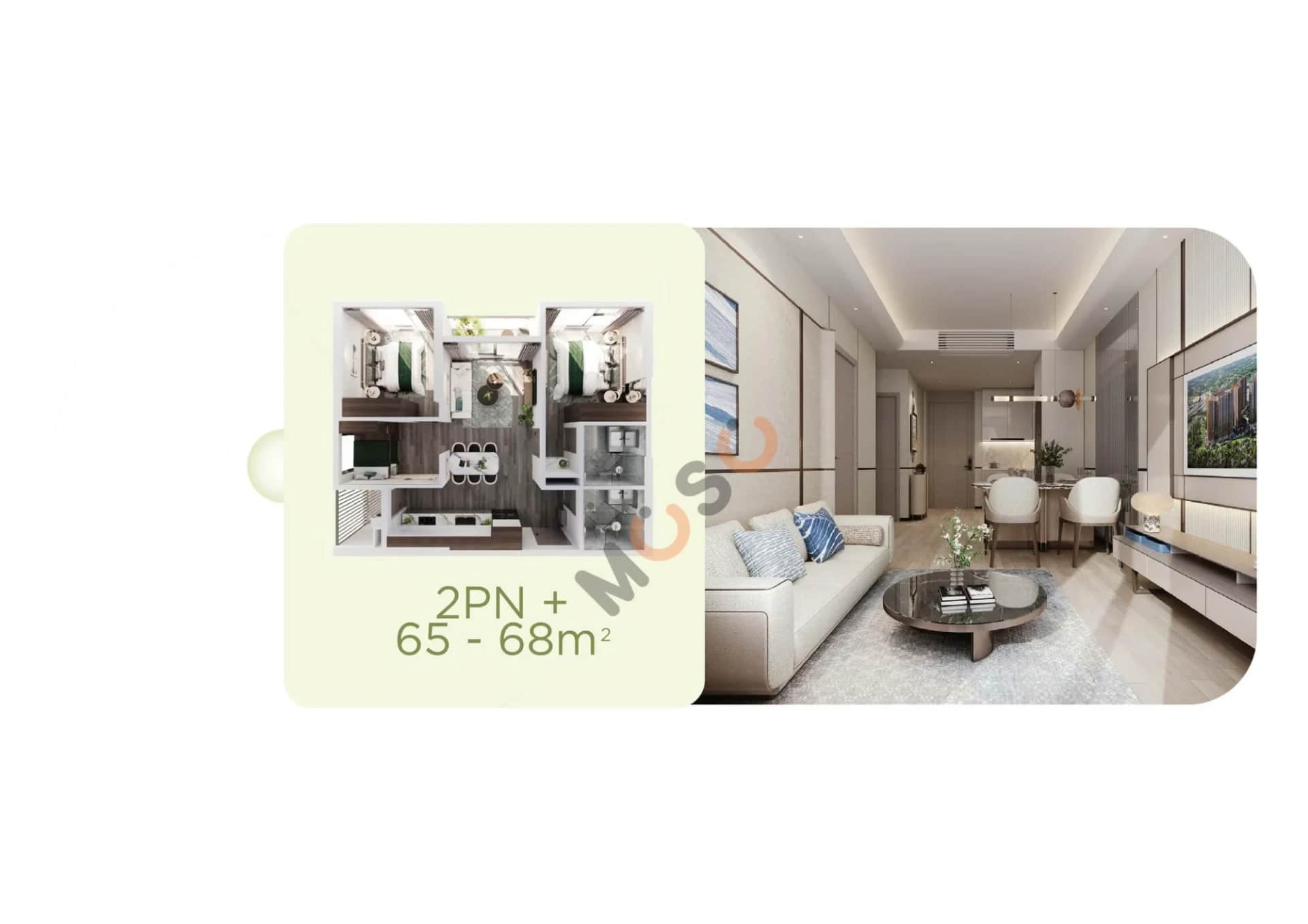 Bán căn hộ chung cư Đường Chà là, Đảo dừa dự án Vinhomes Ocean Park 2 Huyện Văn Giang, Hưng Yên – 2 phòng ngủ, giá 3.8 tỷ