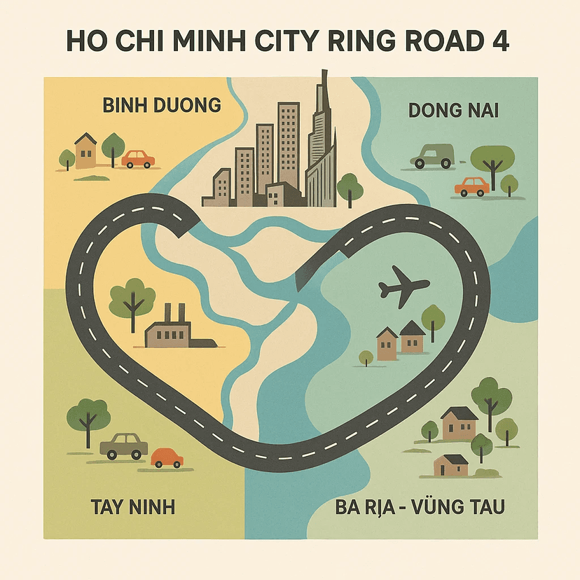Dự án Vành đai 4 TP.HCM: Công trình hạ tầng giao thông lớn nhất đông Nam Bộ